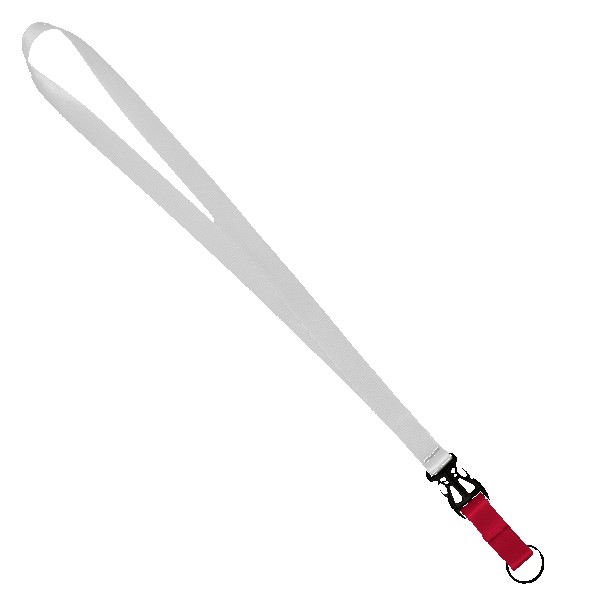 3/4" Multi color (Top and bottom) Nylon Lanyard with Plastic Slide Buckle R 1