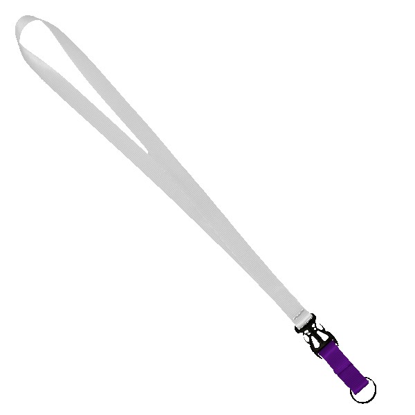 3/4" Multi color (Top and bottom) Nylon Lanyard with Plastic Slide Buckle R 1