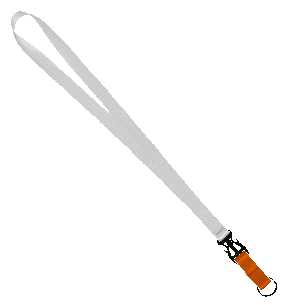 3/4" Multi color (Top and bottom) Nylon Lanyard with Plastic Slide Buckle R 1