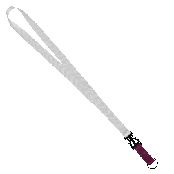 3/4" Multi color (Top and bottom) Nylon Lanyard with Plastic Slide Buckle R 1