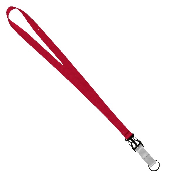 3/4" Multi color (Top and bottom) Nylon Lanyard with Plastic Slide Buckle R 1