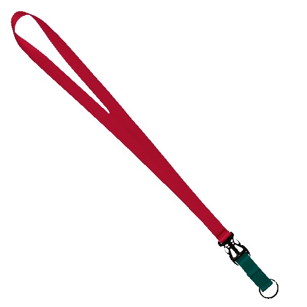 3/4" Multi color (Top and bottom) Nylon Lanyard with Plastic Slide Buckle R 1