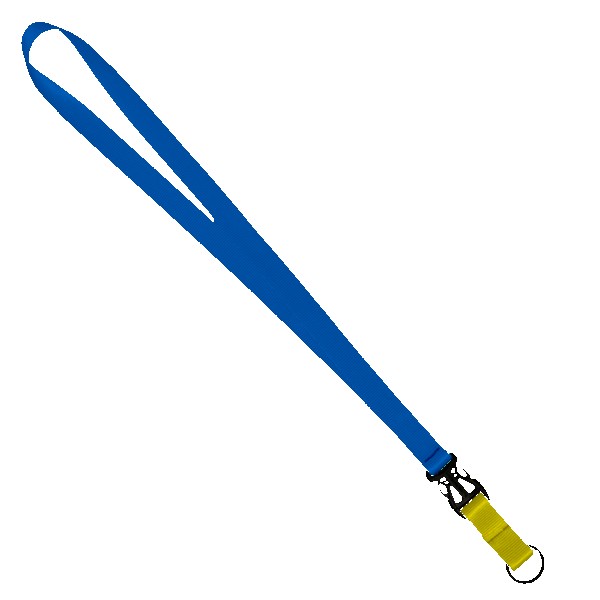 3/4" Multi color (Top and bottom) Nylon Lanyard with Plastic Slide Buckle R 1