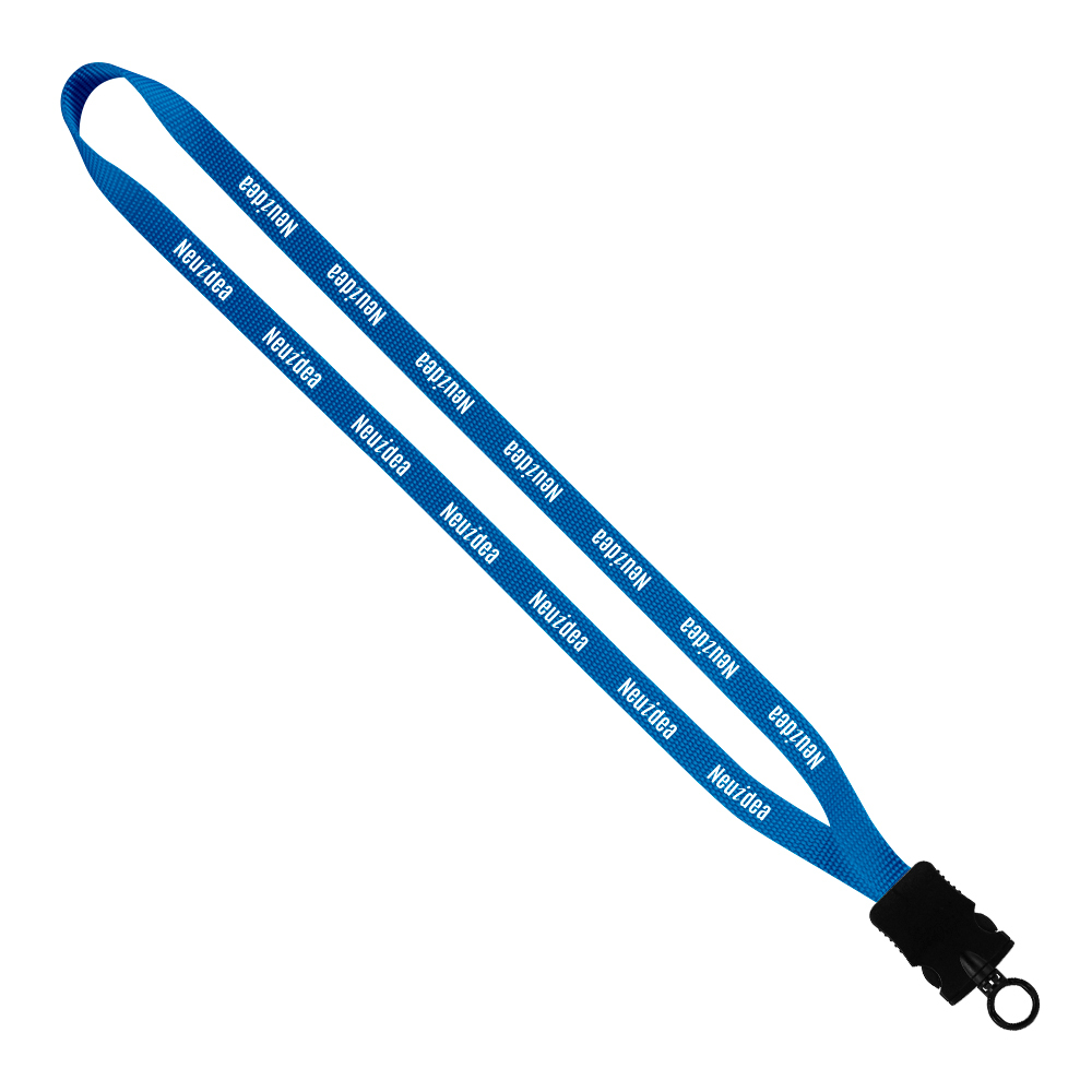 1/2" Smooth Nylon Lanyard with Snap-Buckle Release & O-Ring 1