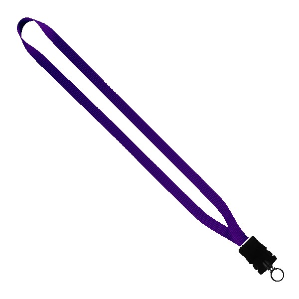 1/2" Smooth Nylon Lanyard with Snap-Buckle Release & O-Ring 1