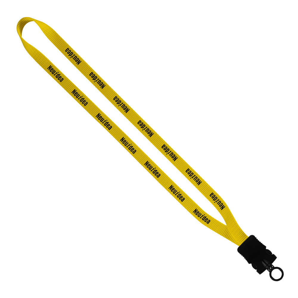 1/2" Smooth Nylon Lanyard with Snap-Buckle Release & O-Ring 1
