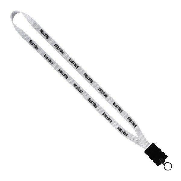 1/2" Smooth Nylon Lanyard with Snap-Buckle Release & O-Ring 1