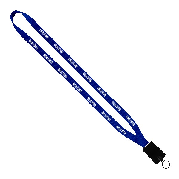 1/2" Smooth Nylon Lanyard with Snap-Buckle Release & O-Ring 1
