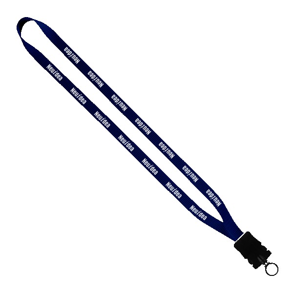 1/2" Smooth Nylon Lanyard with Snap-Buckle Release & O-Ring 1