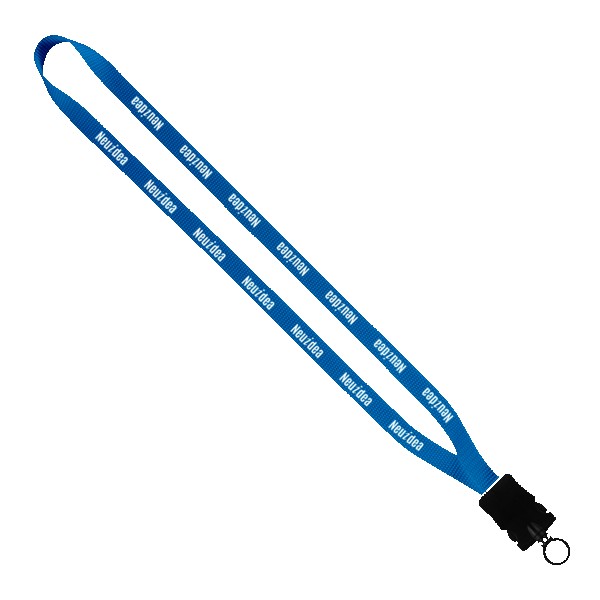 1/2" Smooth Nylon Lanyard with Snap-Buckle Release & O-Ring 1