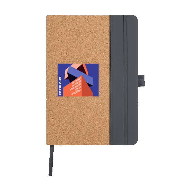 Hickory Cork & Recycled PU Notebook 1