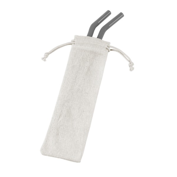 Reusable Stainless Steel Two Straw Set 1