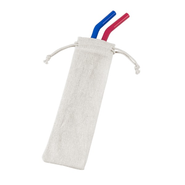 Reusable Stainless Steel Two Straw Set 1