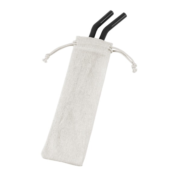 Reusable Stainless Steel Two Straw Set 1