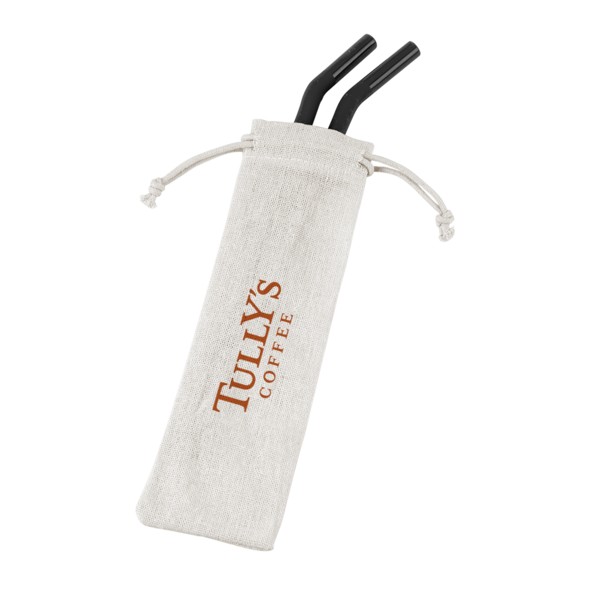 Reusable Stainless Steel Two Straw Set 1