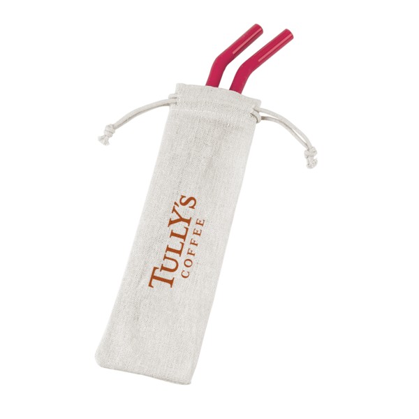Reusable Stainless Steel Two Straw Set 1