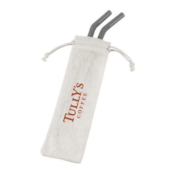 Reusable Stainless Steel Two Straw Set 1