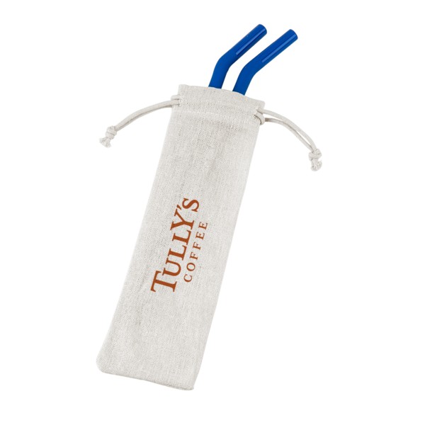 Reusable Stainless Steel Two Straw Set 1