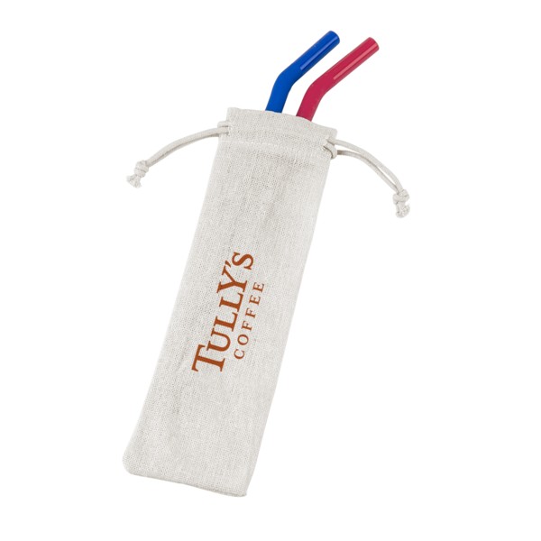 Reusable Stainless Steel Two Straw Set 1