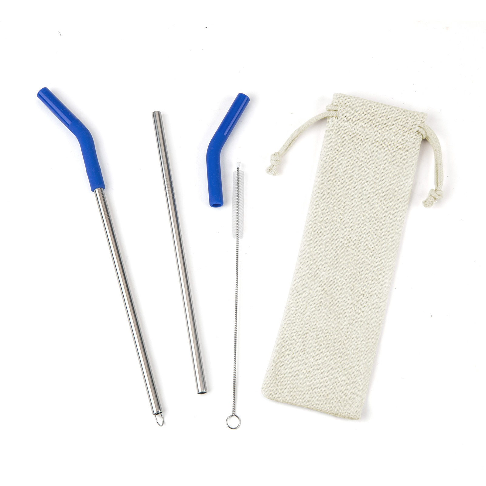 Reusable Stainless Steel Two Straw Set 1