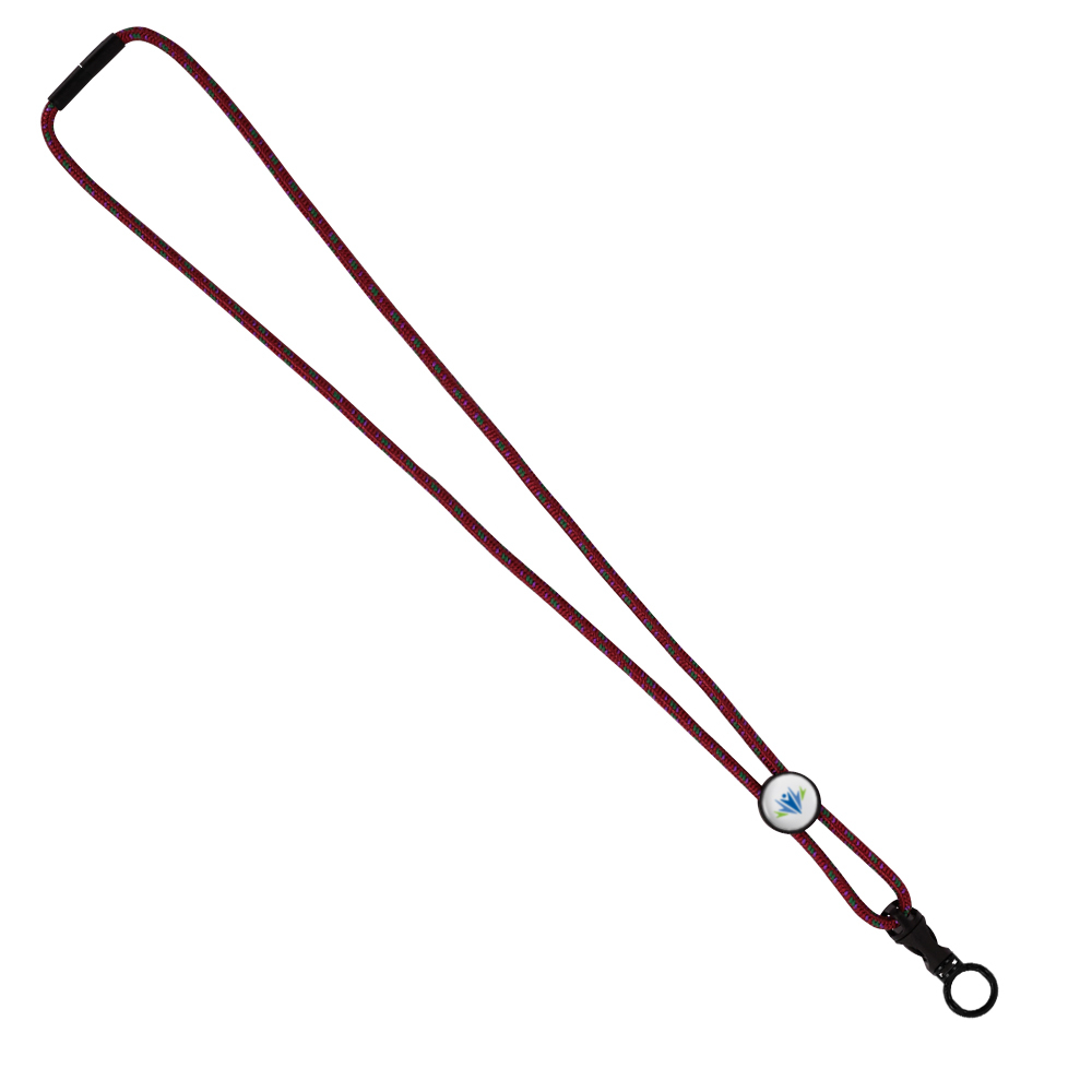 3/16" Nylon Cord Lanyard with Snap-Buckle Release, Standard O-Ring & Slider 1