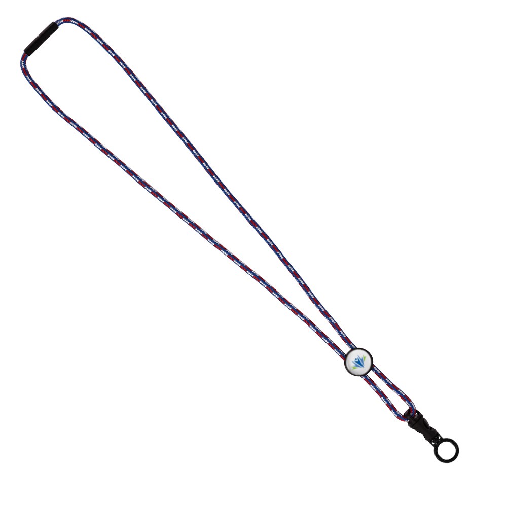 3/16" Nylon Cord Lanyard with Snap-Buckle Release, Standard O-Ring & Slider 1