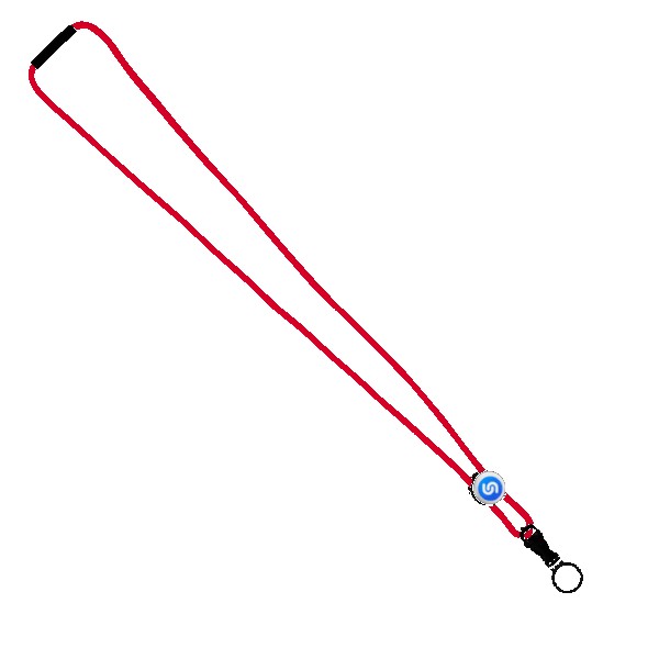 3/16" Nylon Cord Lanyard with Snap-Buckle Release, Standard O-Ring & Slider 1