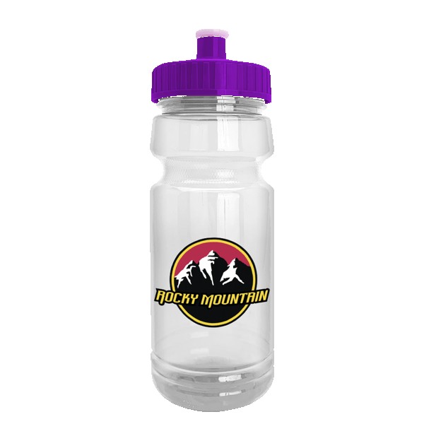 Wheely 24oz Transparent Bike Bottle w/Push-Pull Lid 1