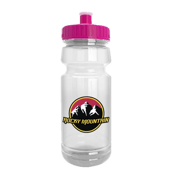 Wheely 24oz Transparent Bike Bottle w/Push-Pull Lid 1