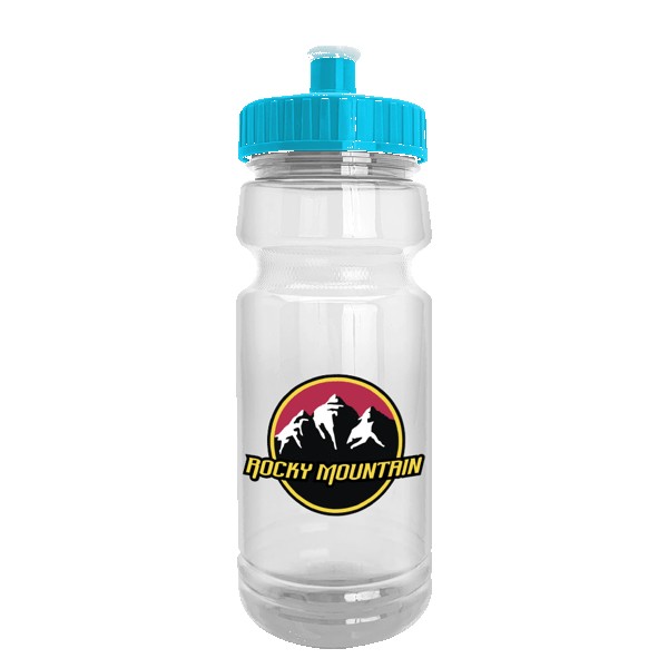 Wheely 24oz Transparent Bike Bottle w/Push-Pull Lid 1