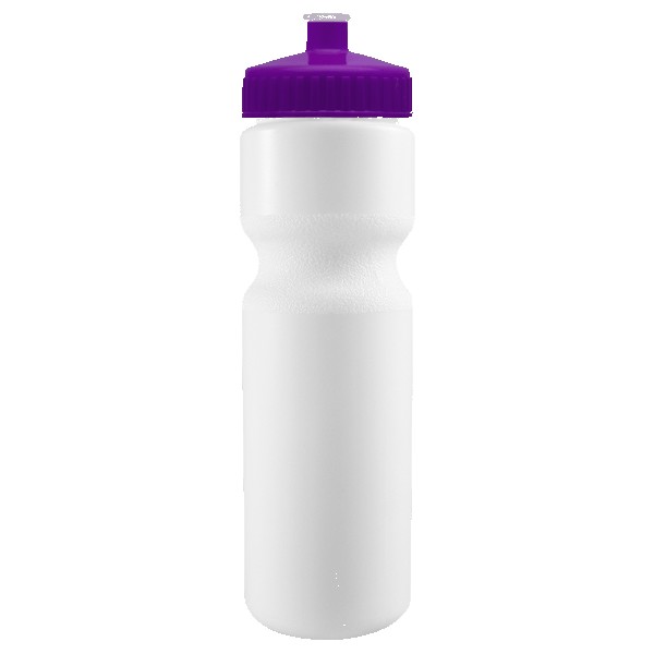Cyclo-Cross 28oz Bike Bottle - White w/Push-Pull Lid 1