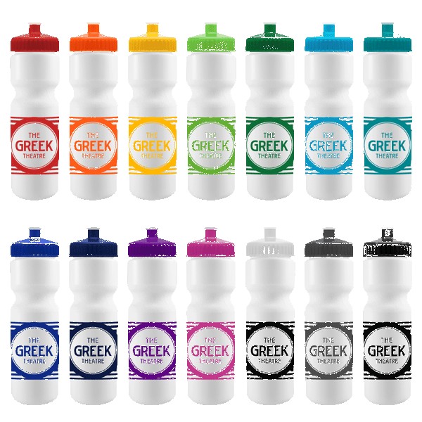 Cyclo-Cross 28oz Bike Bottle - White w/Push-Pull Lid 1