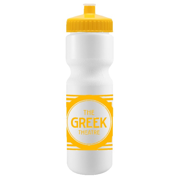 Cyclo-Cross 28oz Bike Bottle - White w/Push-Pull Lid 1