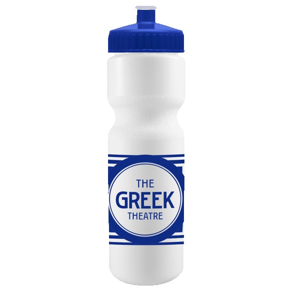 Cyclo-Cross 28oz Bike Bottle - White w/Push-Pull Lid 1