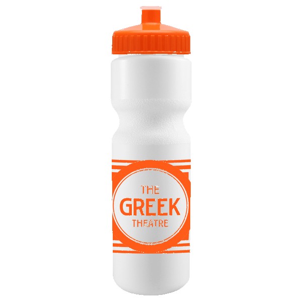Cyclo-Cross 28oz Bike Bottle - White w/Push-Pull Lid 1