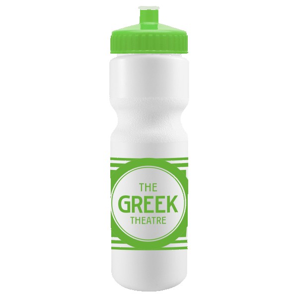 Cyclo-Cross 28oz Bike Bottle - White w/Push-Pull Lid 1