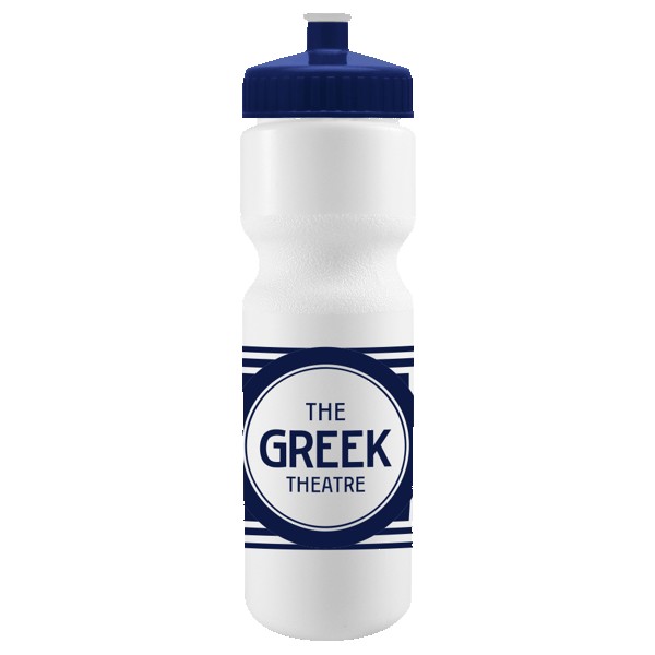 Cyclo-Cross 28oz Bike Bottle - White w/Push-Pull Lid 1