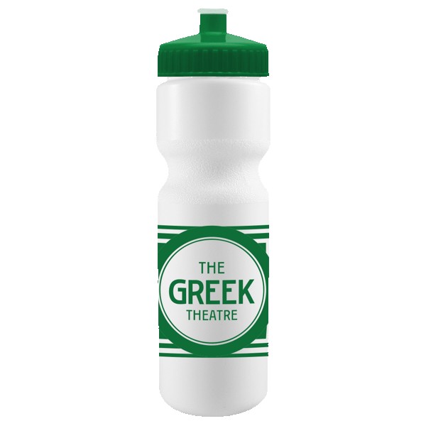 Cyclo-Cross 28oz Bike Bottle - White w/Push-Pull Lid 1