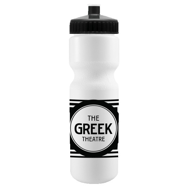 Cyclo-Cross 28oz Bike Bottle - White w/Push-Pull Lid 1