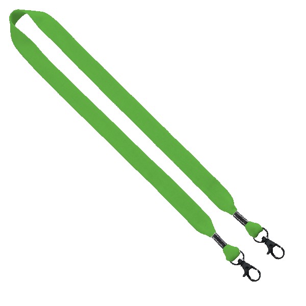 3/4" Cotton Double Lobster Clip Lanyard 1