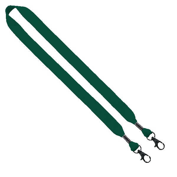 3/4" Cotton Double Lobster Clip Lanyard 1