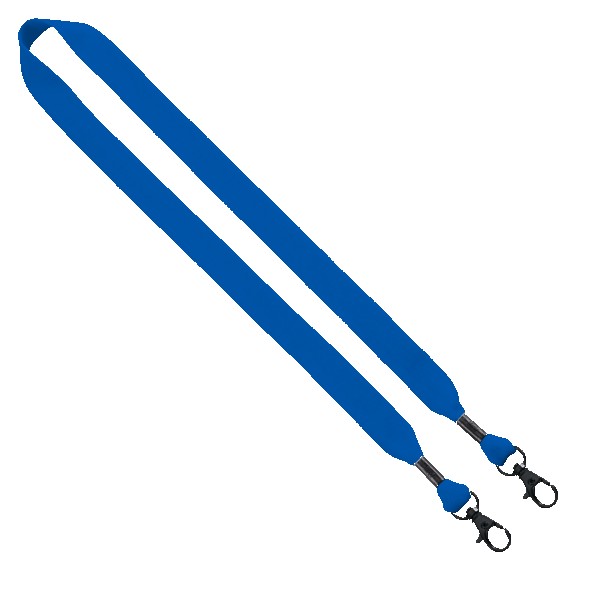 3/4" Cotton Double Lobster Clip Lanyard 1