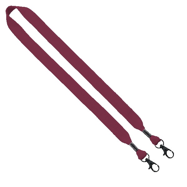 3/4" Cotton Double Lobster Clip Lanyard 1