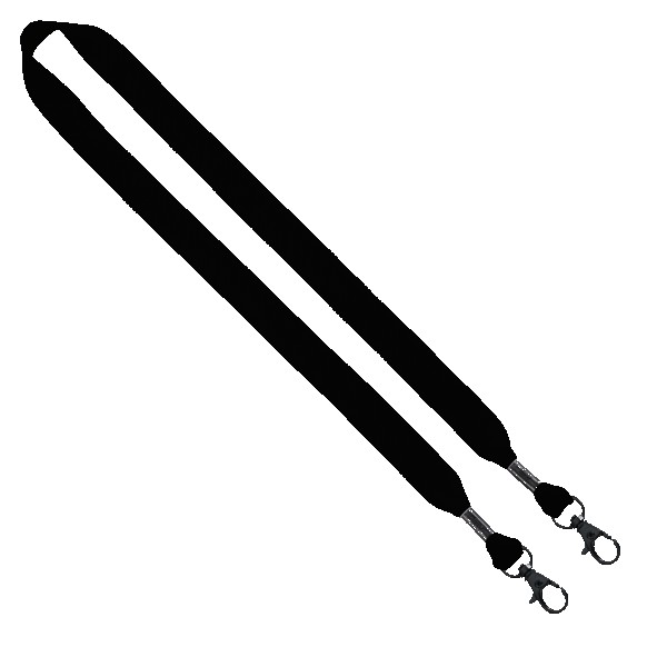 3/4" Cotton Double Lobster Clip Lanyard 1