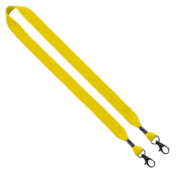 3/4" Cotton Double Lobster Clip Lanyard 1