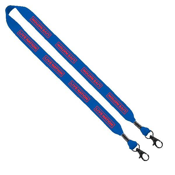 3/4" Cotton Double Lobster Clip Lanyard 1