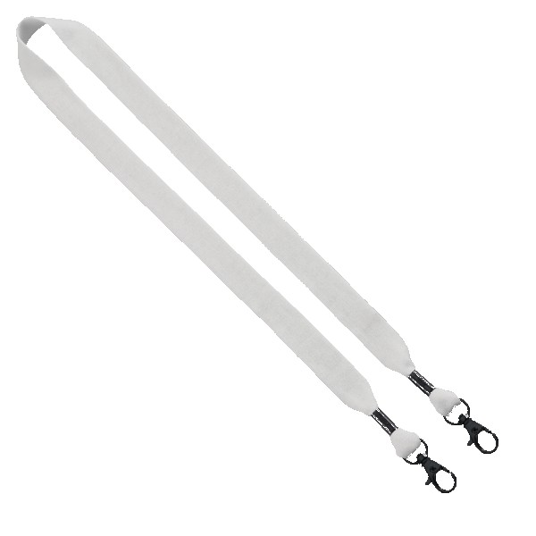 3/4" Cotton Double Lobster Clip Lanyard 1