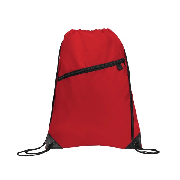 Gemma Recycled Slant Zipper Drawstring Bag 1
