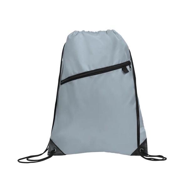 Gemma Recycled Slant Zipper Drawstring Bag 1