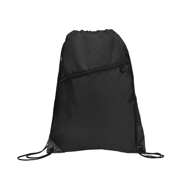 Gemma Recycled Slant Zipper Drawstring Bag 1